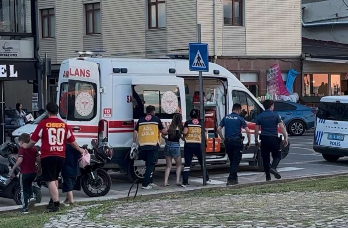 (G&ouml;r&uuml;nt&uuml;l&uuml;) AK&Ccedil;AKOCA' PLAJDA PANİK DOLU ANLAR