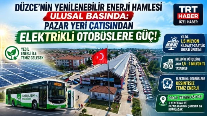 (G&ouml;r&uuml;nt&uuml;l&uuml;) D&Uuml;ZCE'NİN YENİLENEBİLİR ENERJİ HAMLESİ ULUSAL BASINDA: