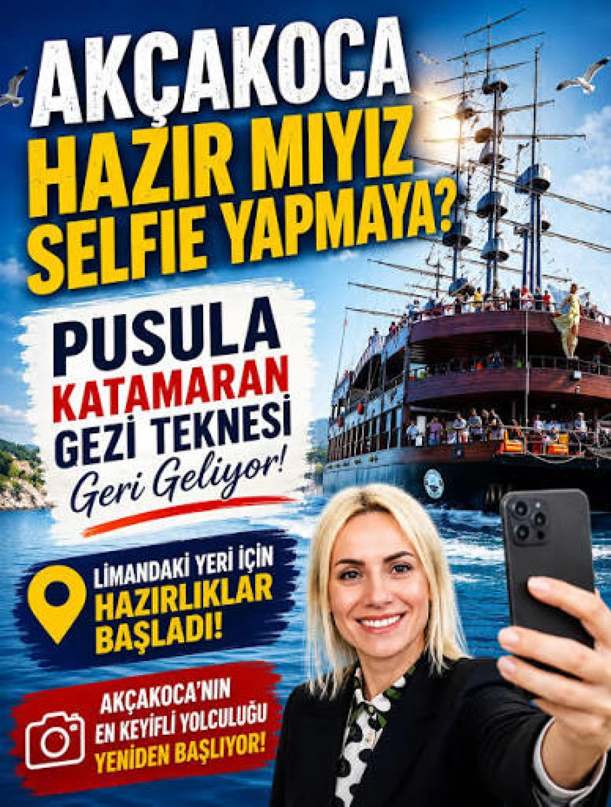 (G&ouml;r&uuml;nt&uuml;l&uuml;) Pusula Katamaran Yuvaya D&ouml;nd&uuml;:
