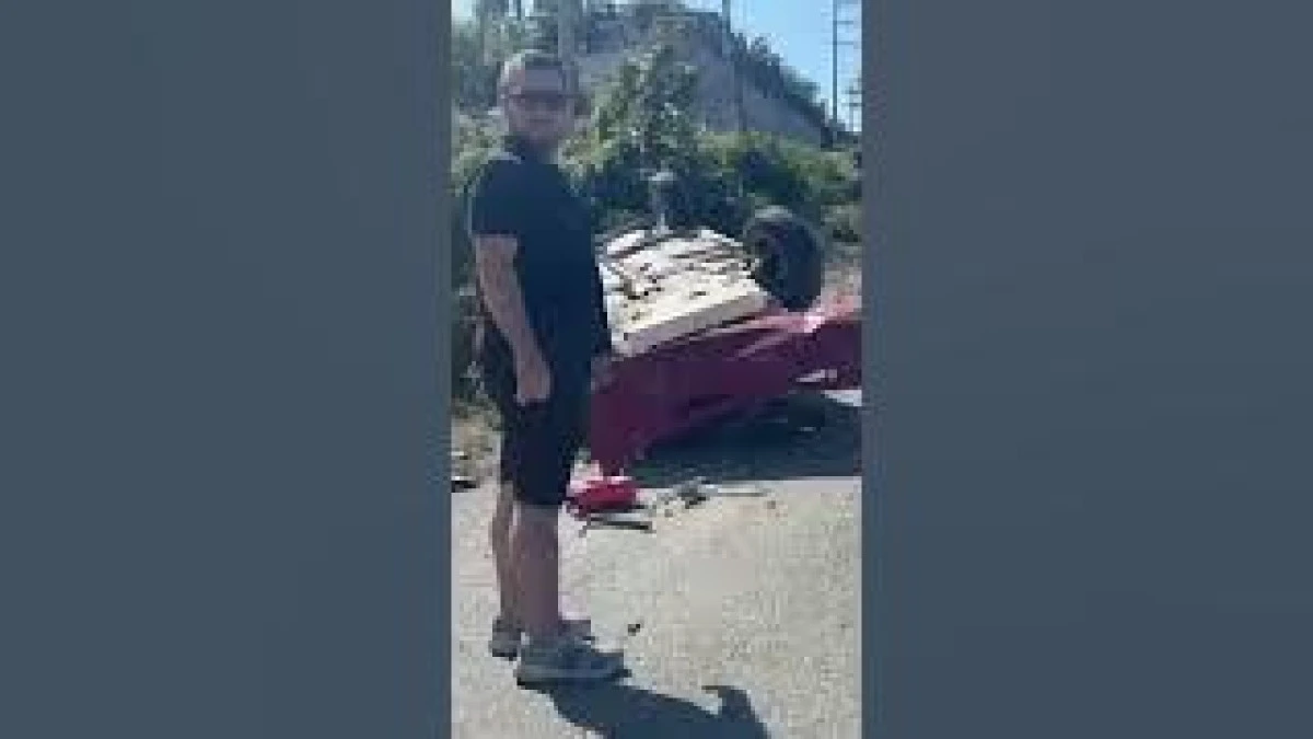 (G&ouml;r&uuml;nt&uuml;l&uuml;)AK&Ccedil;AKOCA&rsquo;DA KAFA KARIŞTIRAN KAZA