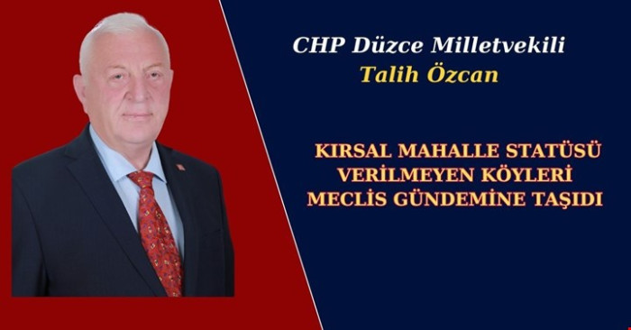 (Görüntülü)CHP'li Özcan' dan Bir Soru Önergesi Daha