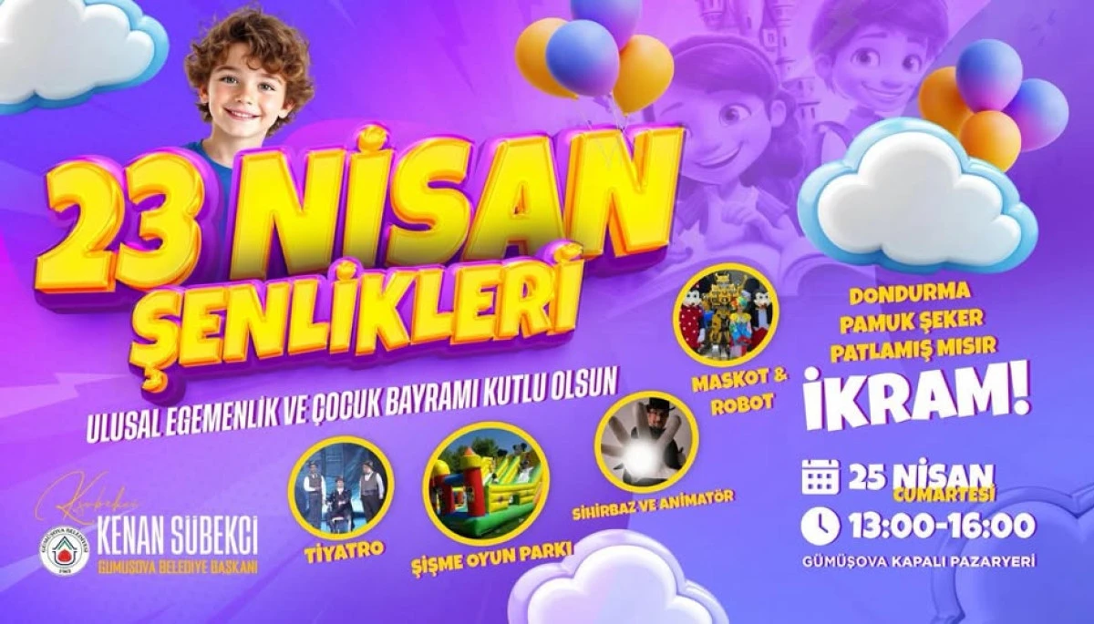 G&uuml;m&uuml;şova&rsquo;da &Ccedil;ocuklar İ&ccedil;in Dev Şenlik: 