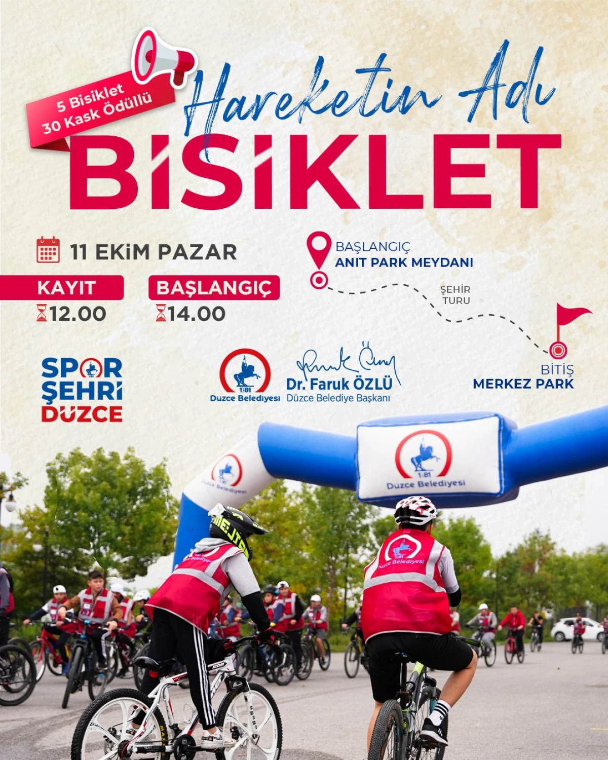 HAYDİ D&Uuml;ZCE; BİSİKLETİNİ KAP GEL