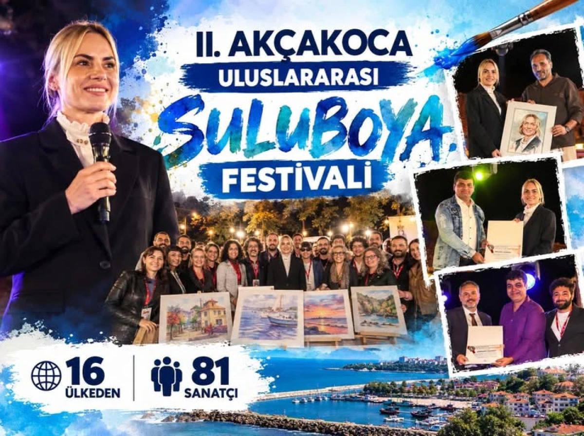 II. Ak&ccedil;akoca Uluslararası Suluboya Festivali Bitti