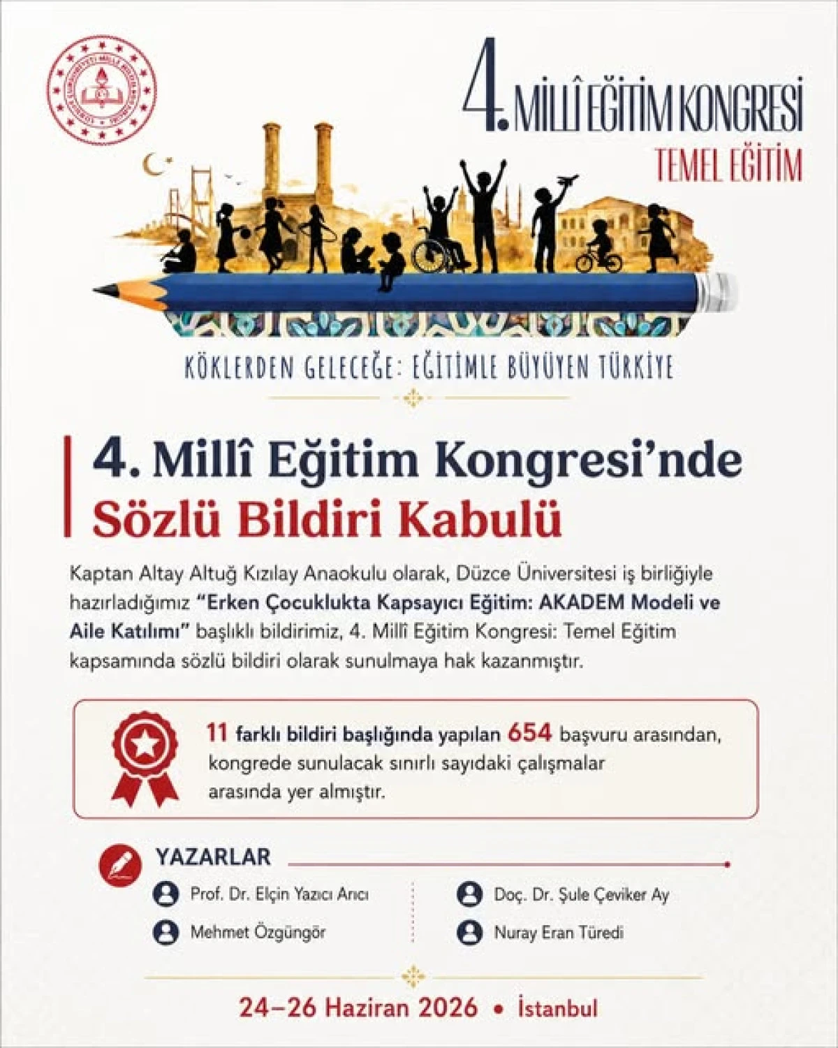 Kaptan Altay Altuğ Kızılay Anaokulundan Teşekk&uuml;r