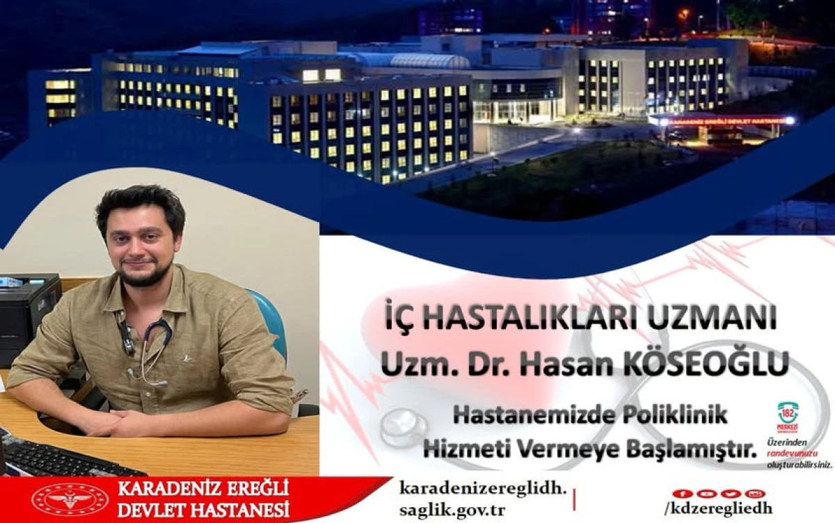 KARADENİZ EREĞLİ DEVLET HASTANESİ&rsquo;NE YENİ UZMAN