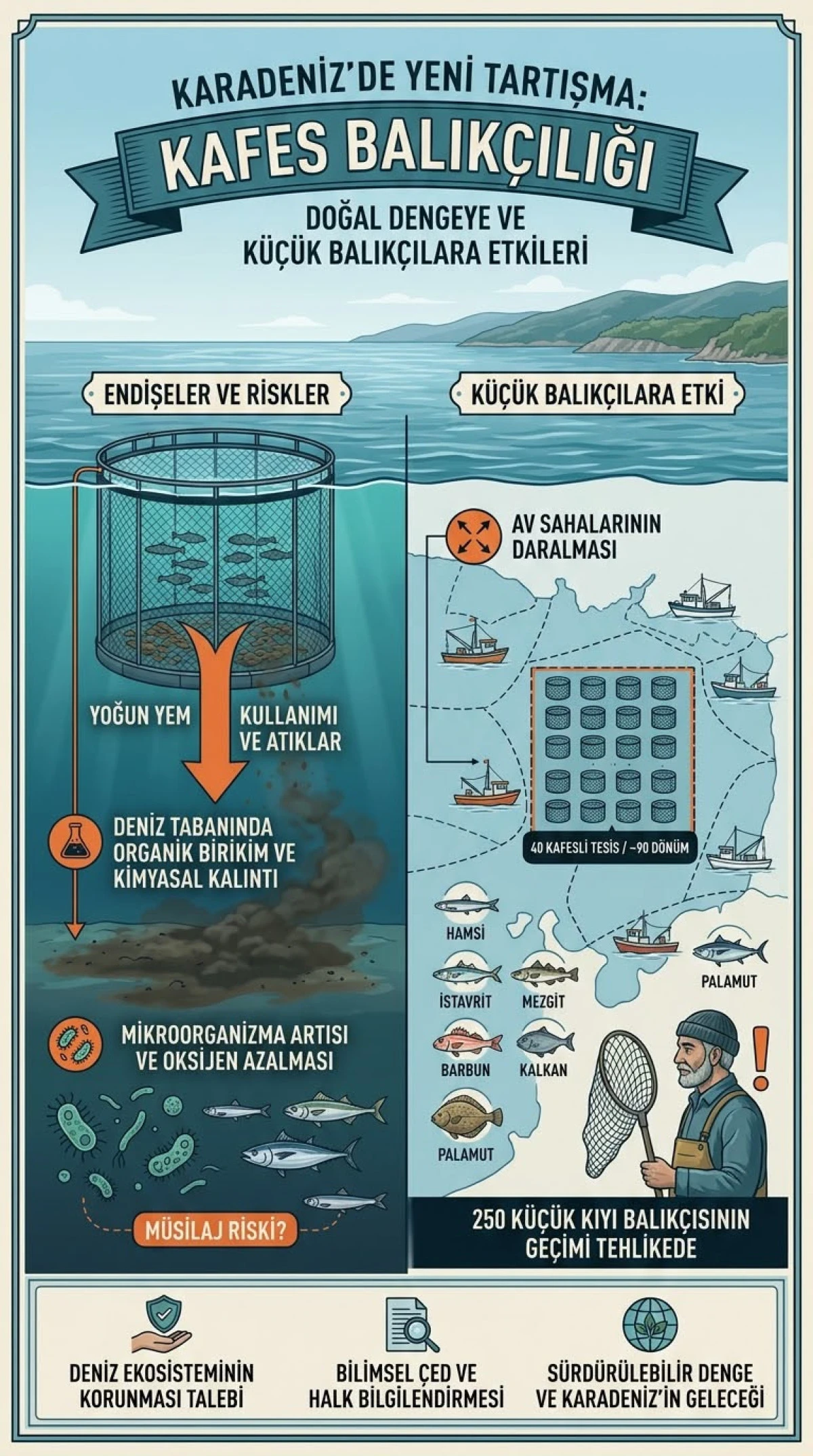 KARADENİZ&rsquo;DE YENİ TARTIŞMA: KAFES BALIK&Ccedil;ILIĞI