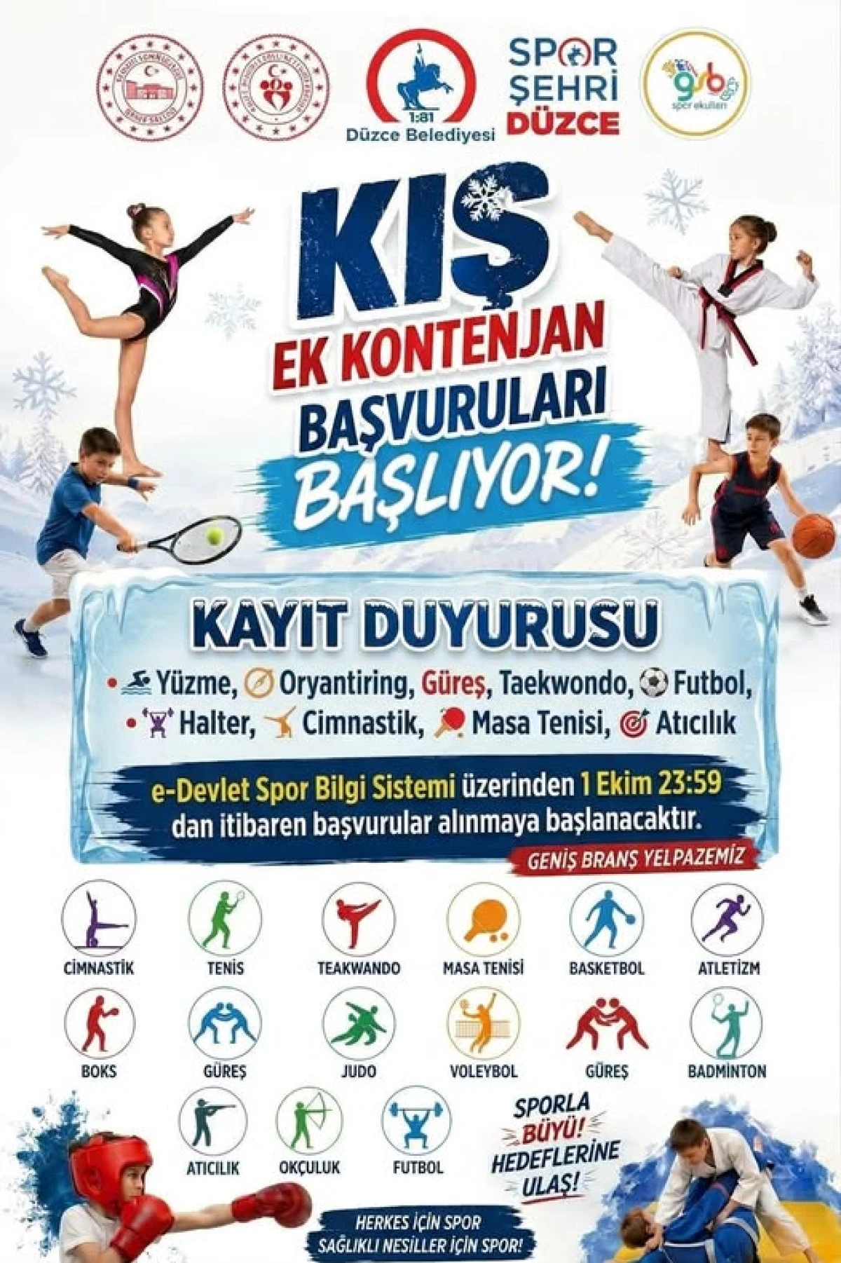 KIŞ KONTENJANI BAŞLIYOR