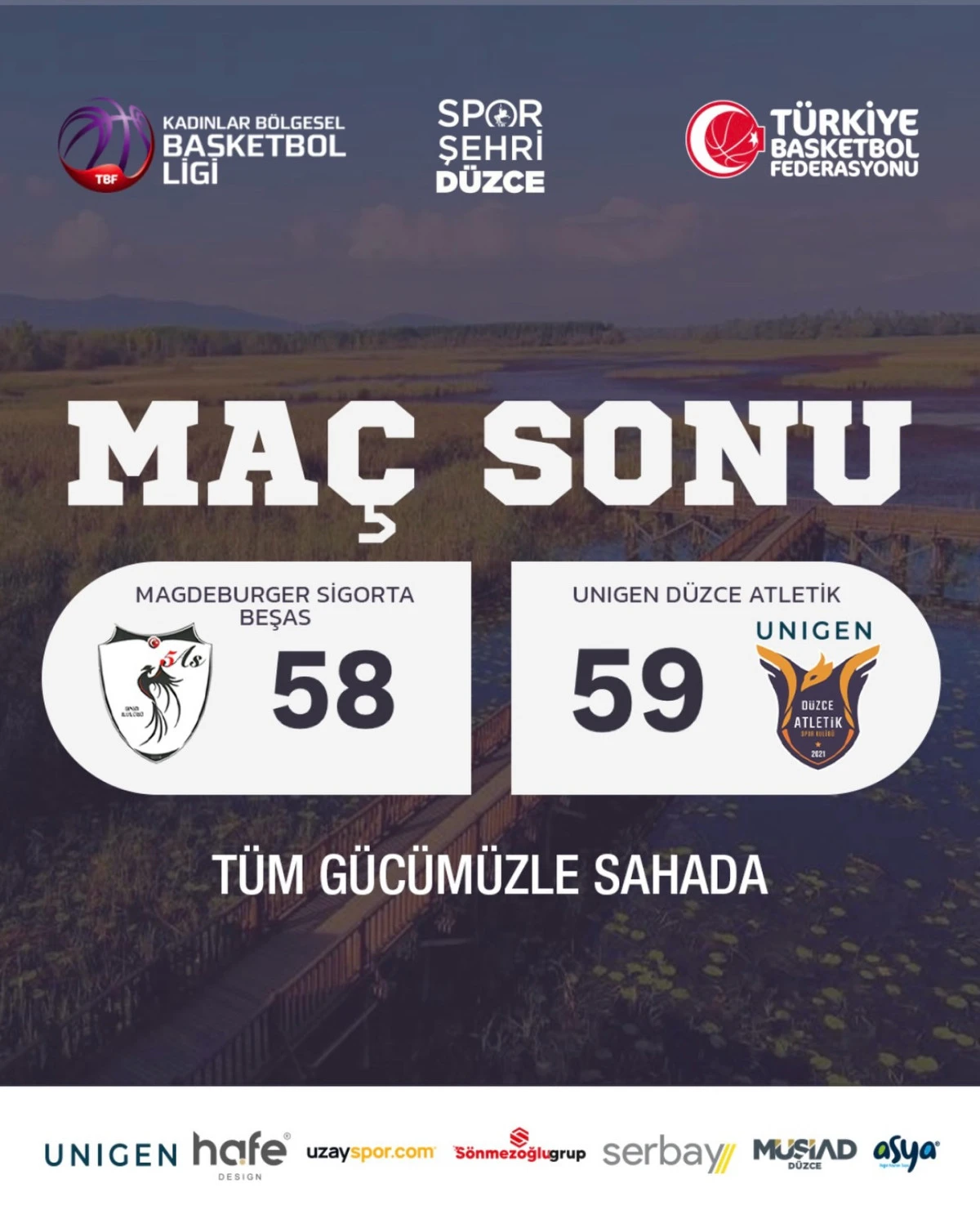 KIZLARIMIZ BİR SAYI FARKLA GALİP