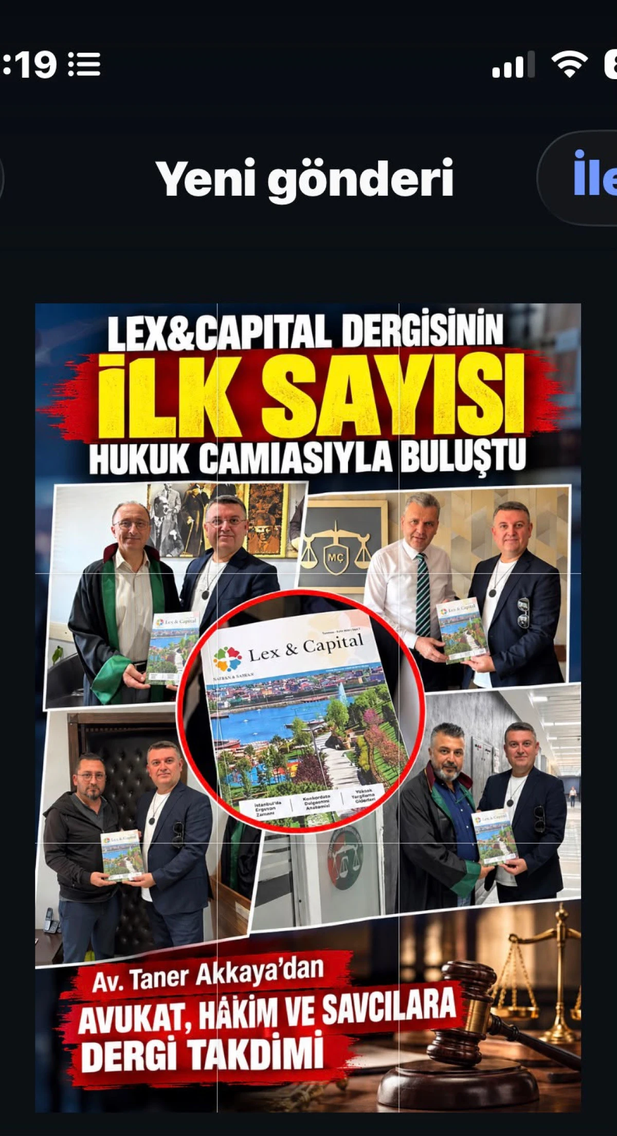 LEX&CAPITAL DERGİSİNİN İLK SAYISI HUKUK CAMİASINA TAKDİM EDİLDİ