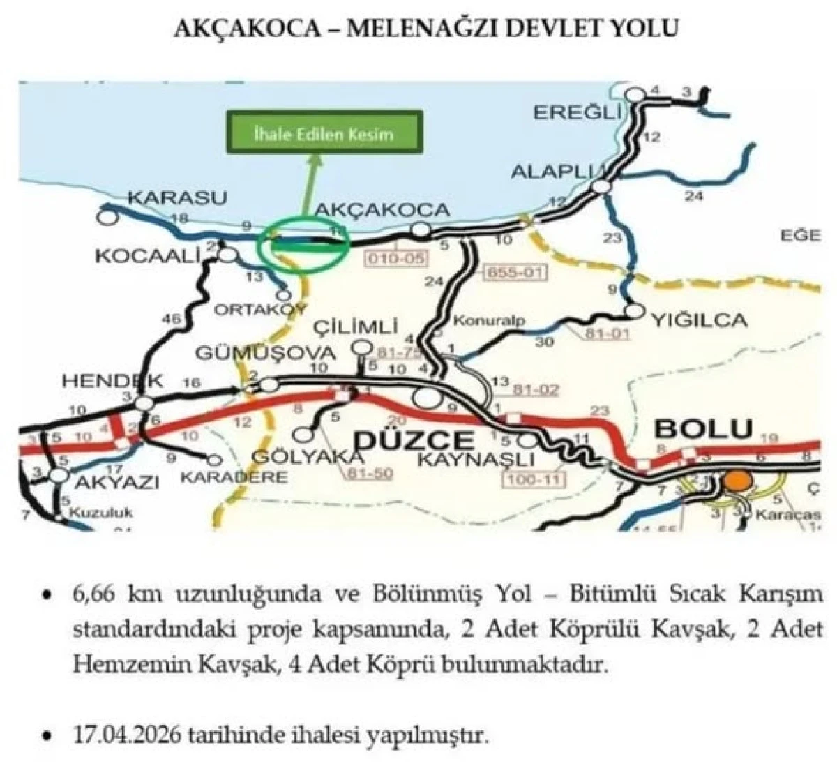 MELENAĞZI &Ccedil;EVRE YOLUNDA GERİ SAYIM SONA ERDİ: