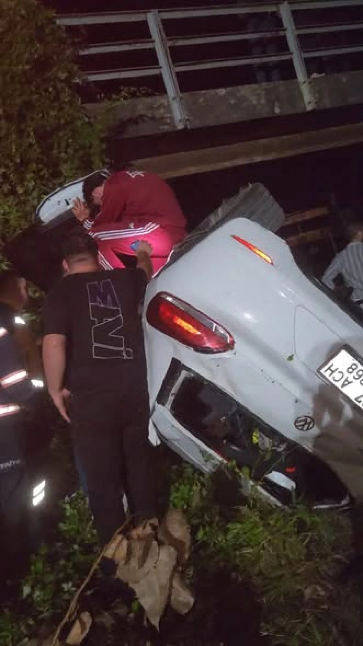 (G&ouml;r&uuml;nt&uuml;l&uuml;) MELENAĞZI K&Ouml;PR&Uuml;S&Uuml;'NDE KAZA: 1 YARALI