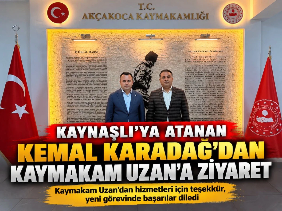MİLLİ EĞİTİM M&Uuml;D&Uuml;R&Uuml; KEMAL KARADAĞ&rsquo;DAN KAYMAKAMIMIZA ZİYARET
