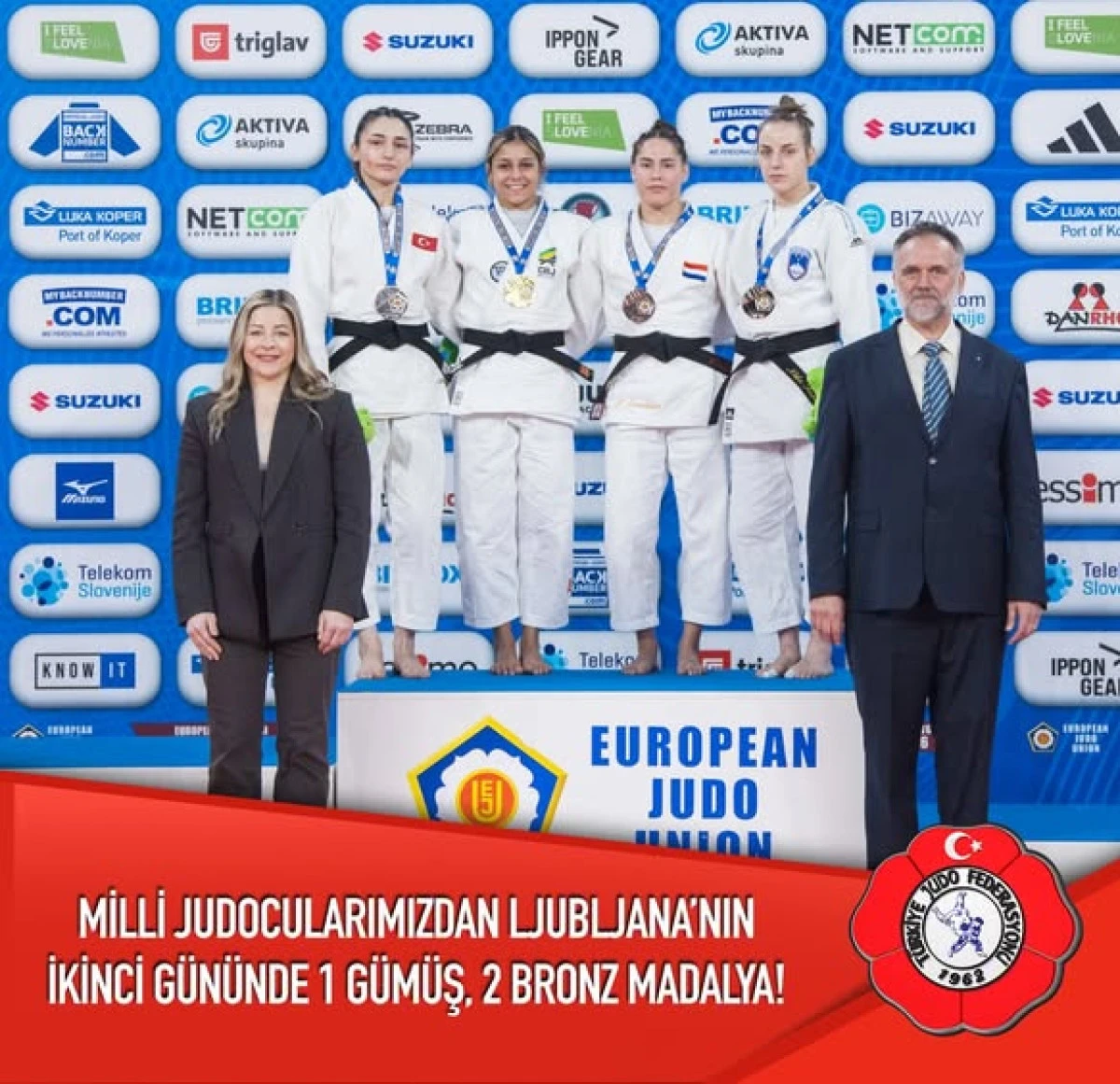 Mill&icirc; Judocularımızdan Ljubljana&rsquo;nın İkinci G&uuml;n&uuml;nde 1 G&uuml;m&uuml;ş, 2 Bronz Madalya!