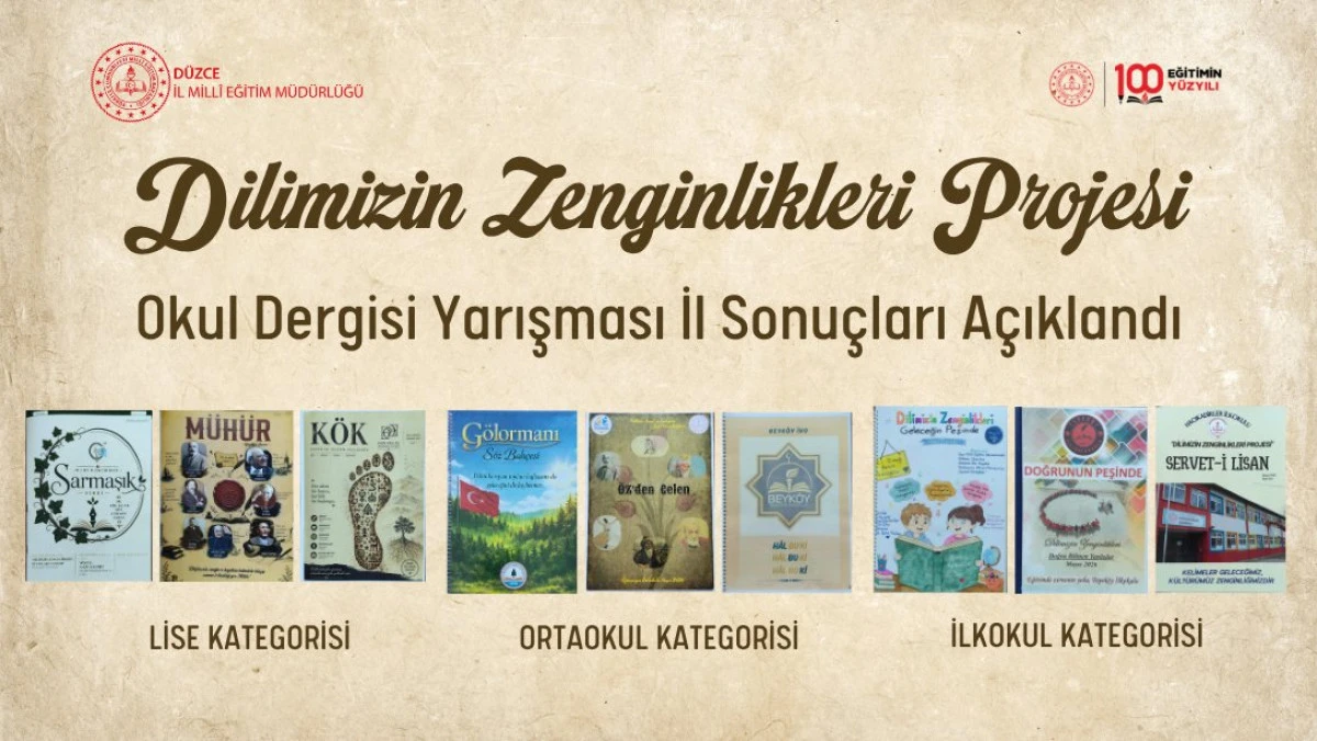 OKUL DERGİSİ YARIŞMASI İL SONU&Ccedil;LARI A&Ccedil;IKLANDI