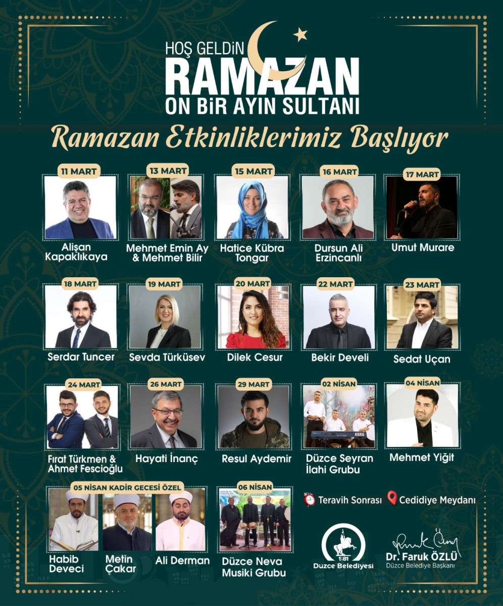 ÖNEMLİ İSİMLER RAMAZAN ÇADIRINA KONUK OLACAK