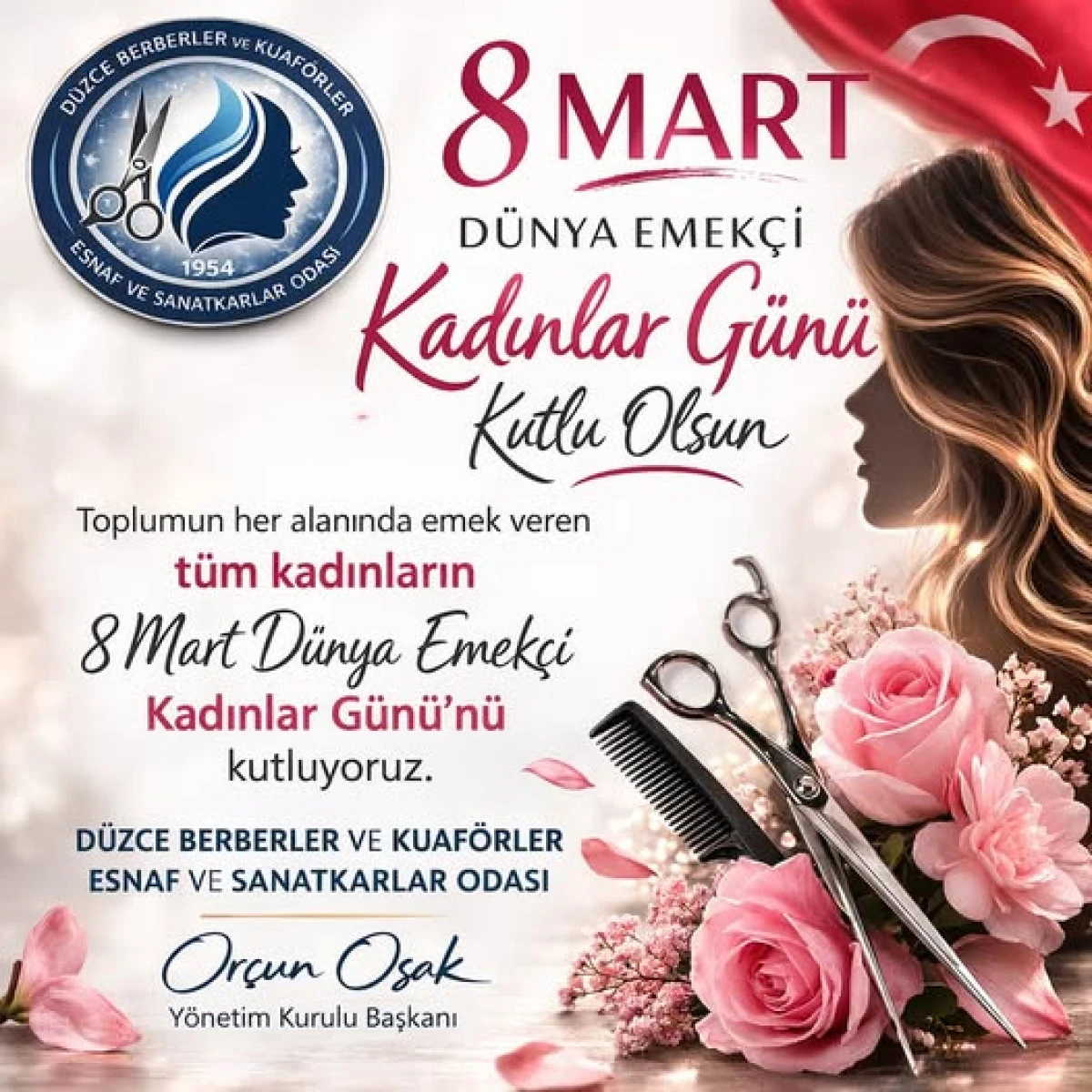 Or&ccedil;un Oşak,tan 8 Mart D&uuml;nya Emek&ccedil;i Kadınlar G&uuml;n&uuml; Mesajı 