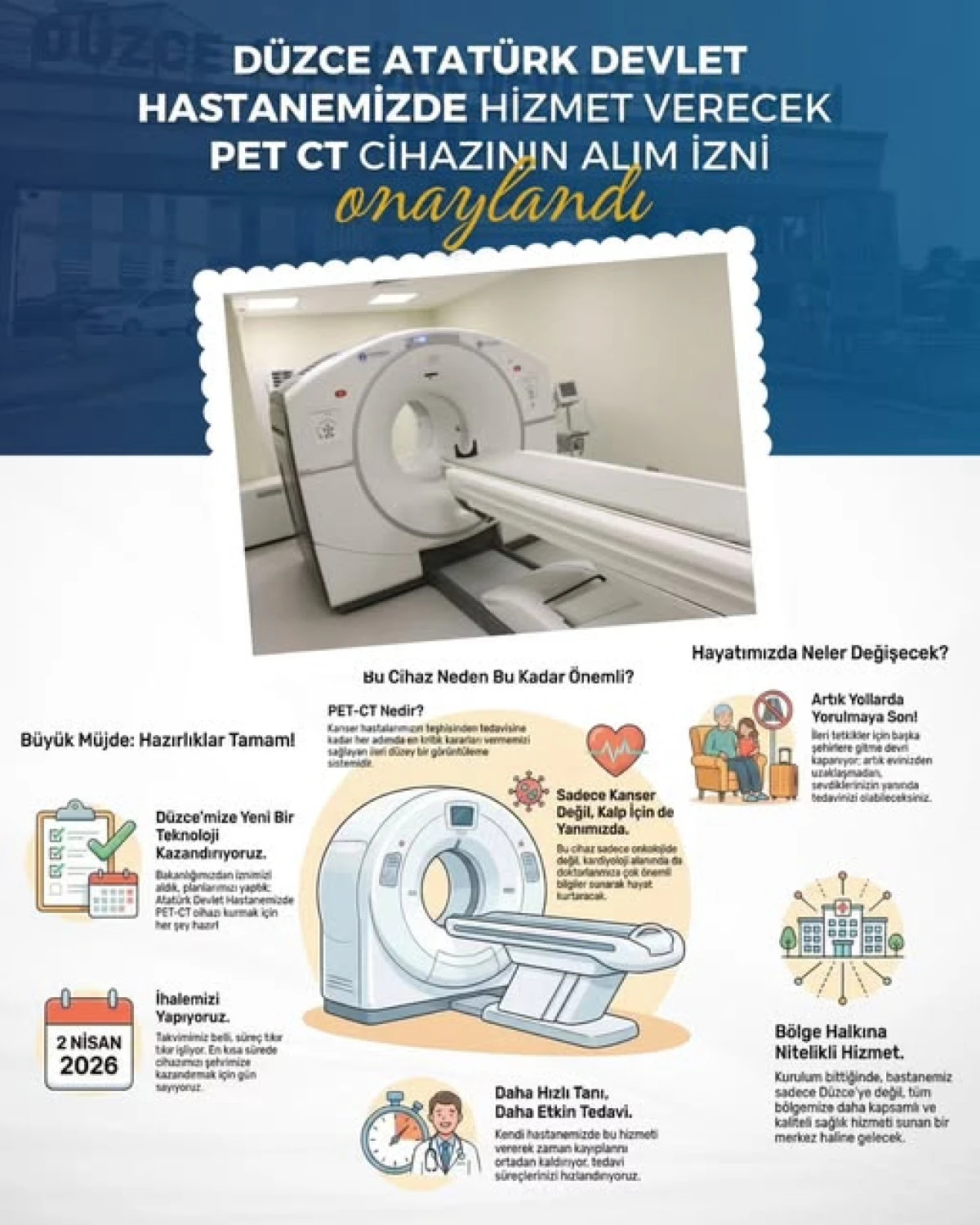 PET-CT cihazının alımı i&ccedil;in ihaleye &ccedil;ıkılacak