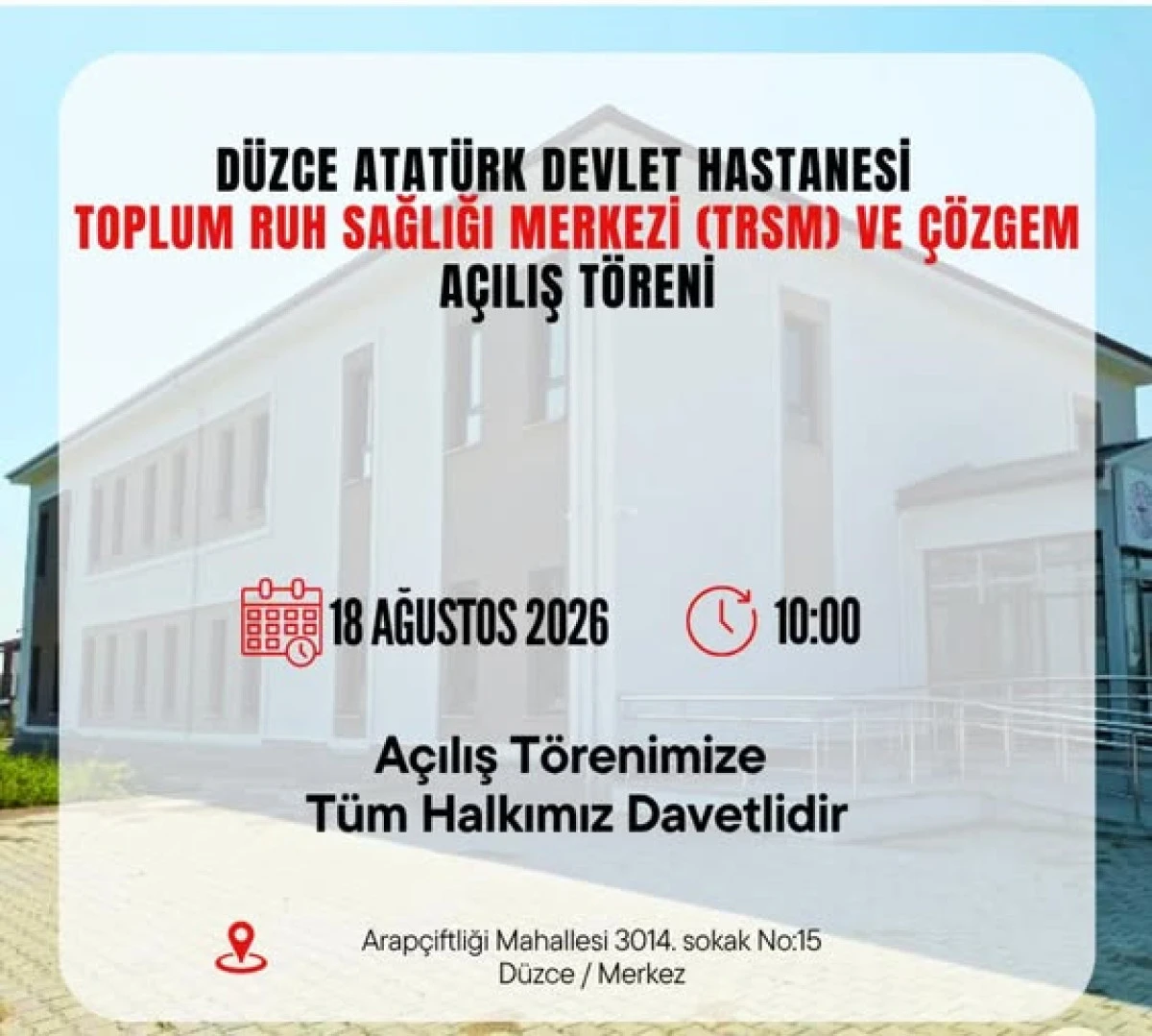 RUH SAĞLIĞI MERKEZİ  A&Ccedil;ILIŞI VAR