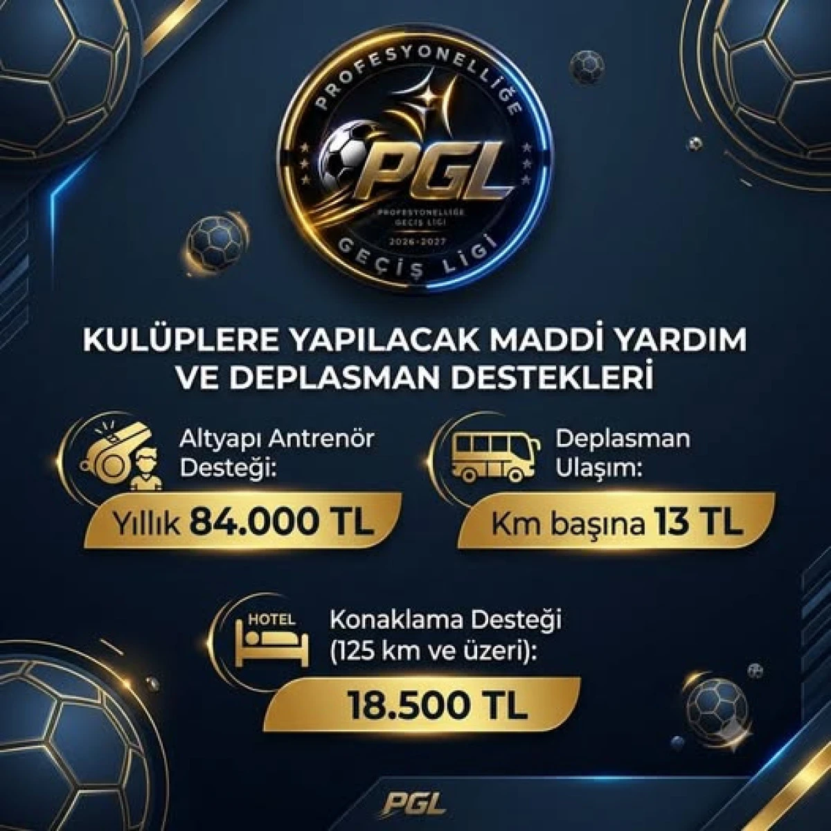 SON DAKİKA- PGL KUL&Uuml;PLERE YAPILACAK MADDİ YARDIM, 
