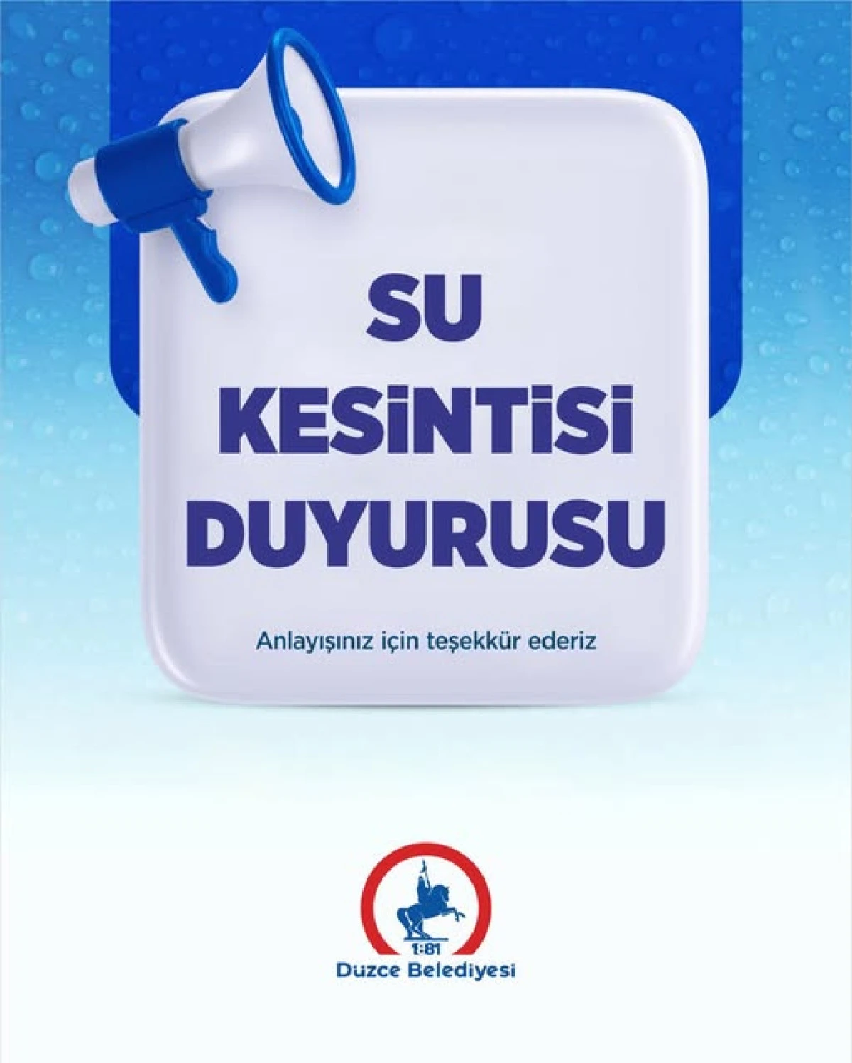 Su Kesintisi Duyurusu 