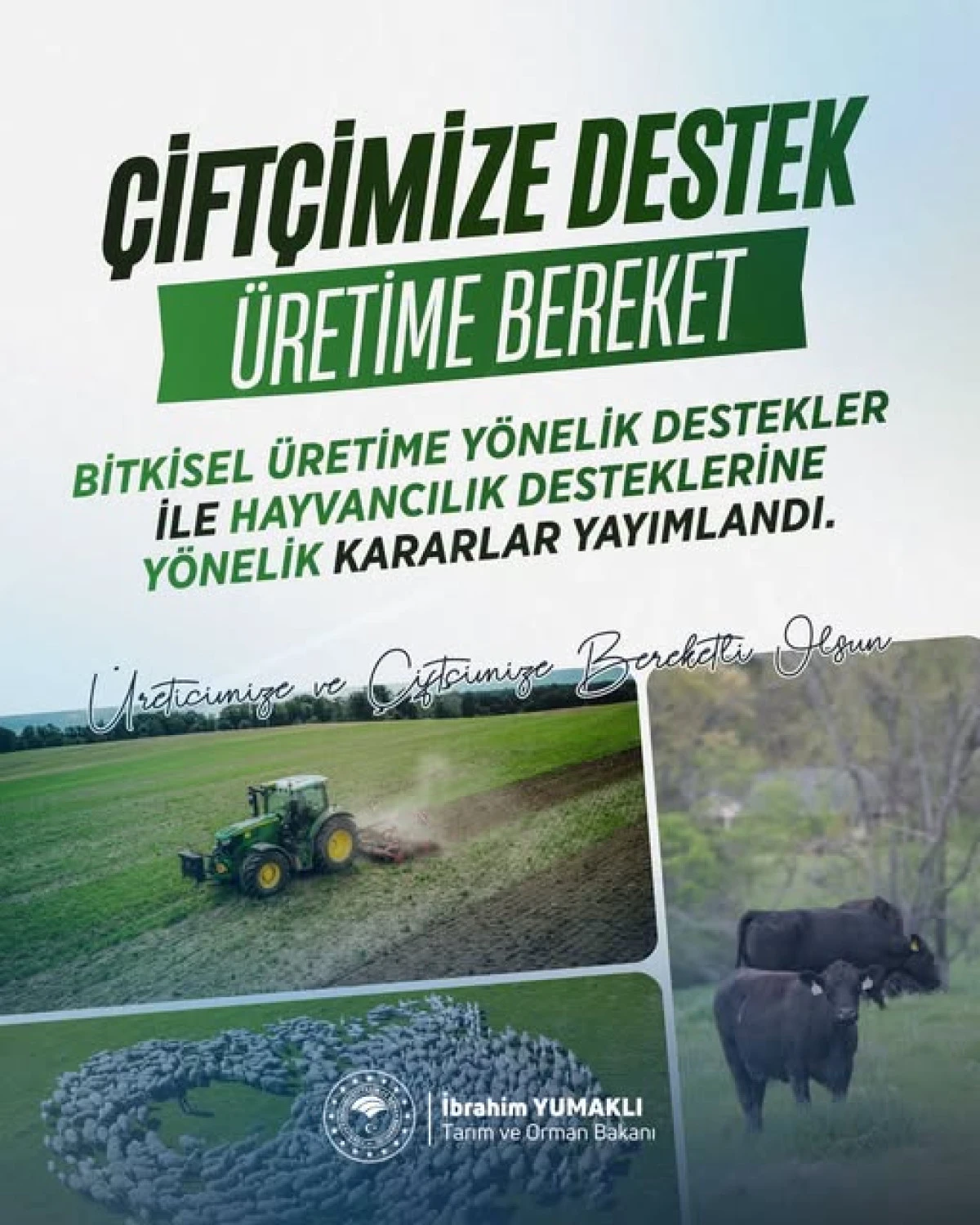TARIM DESTEKLERİNDE &Ouml;NEMLİ ARTIŞ