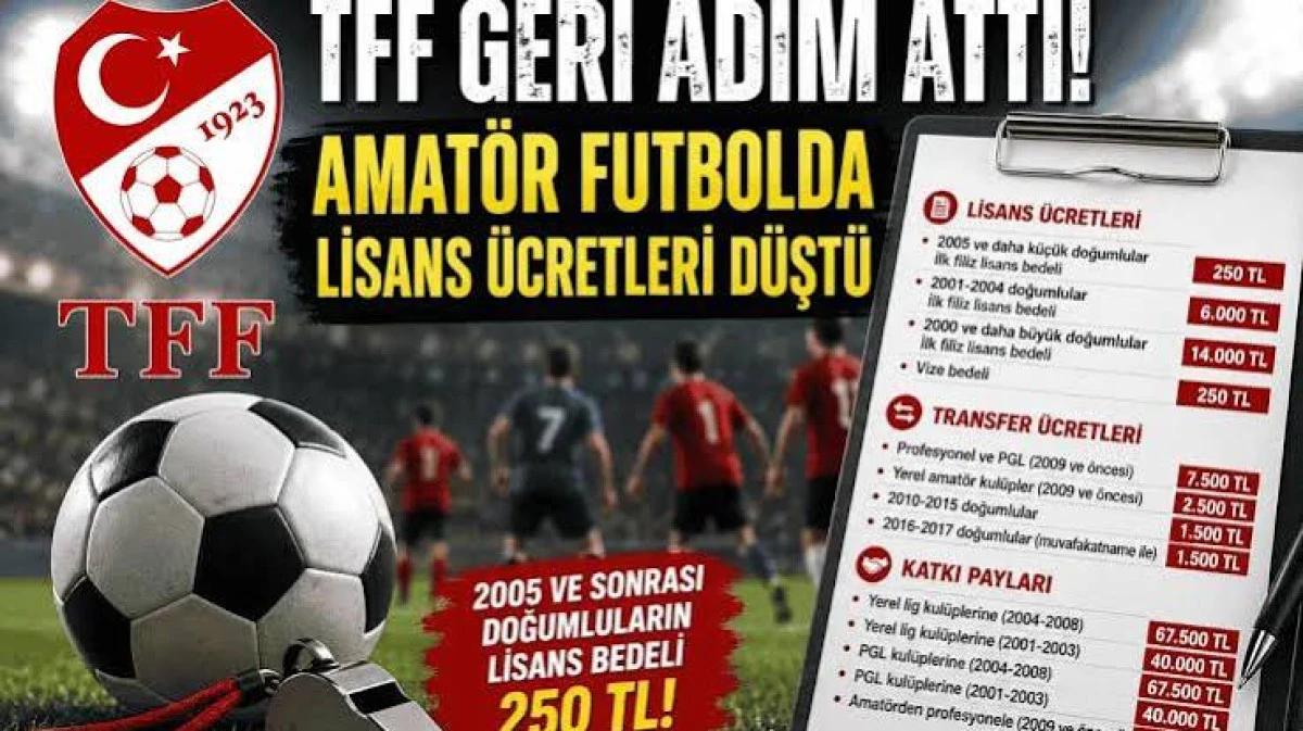 TFF'den amat&ouml;r futbola &uuml;cret indirimi