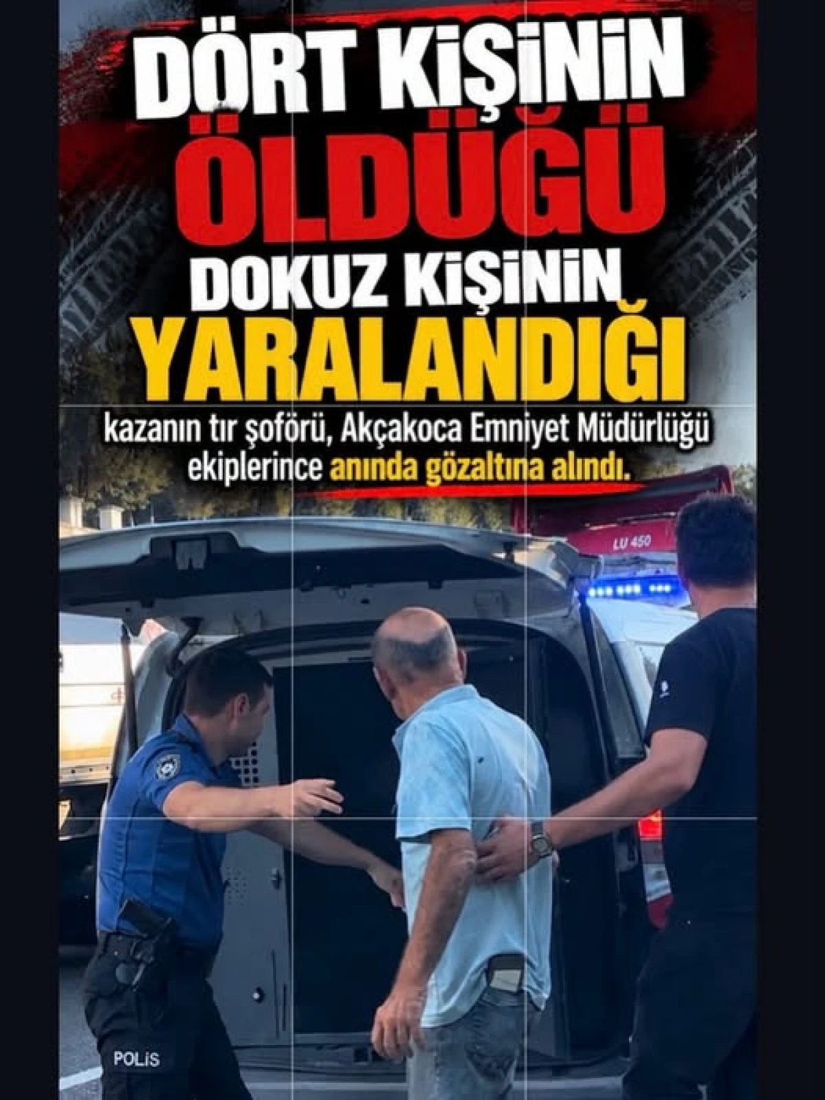 Tır s&uuml;r&uuml;c&uuml;s&uuml; olay yerinde g&ouml;zaltına alındı