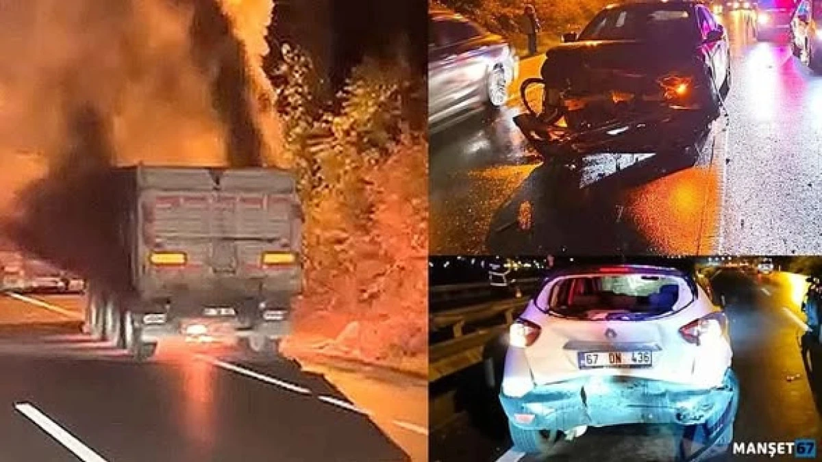 TIR yangını kazaya neden oldu…