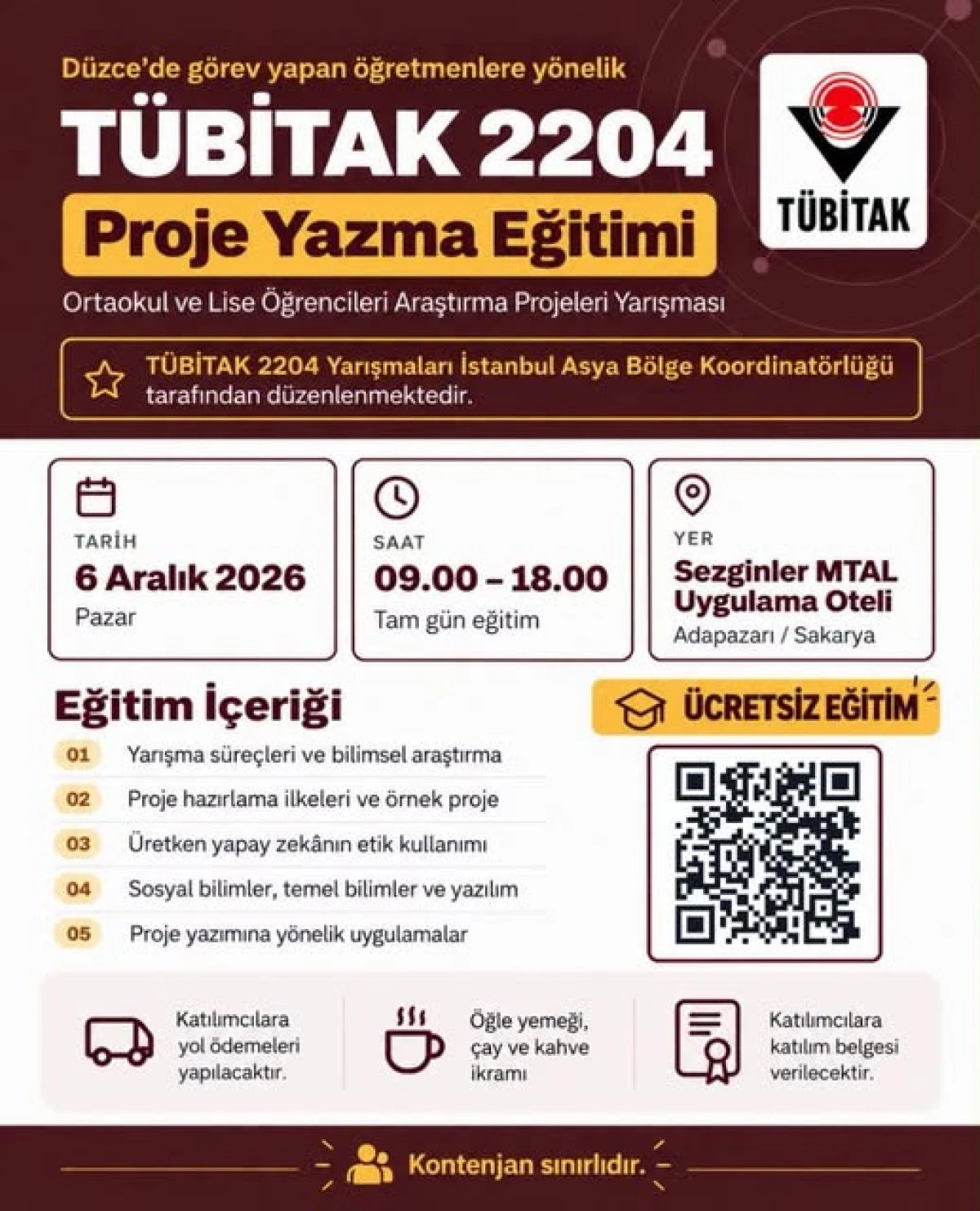T&Uuml;BİTAK 2204 Proje Yazma Eğitimi!