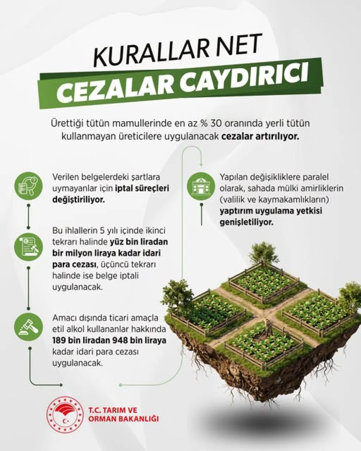 T&Uuml;T&Uuml;N VE ETİL ALKOL D&Uuml;ZENLEMELERİNDE CEZALAR REKOR SEVİYEYE &Ccedil;IKARILDI