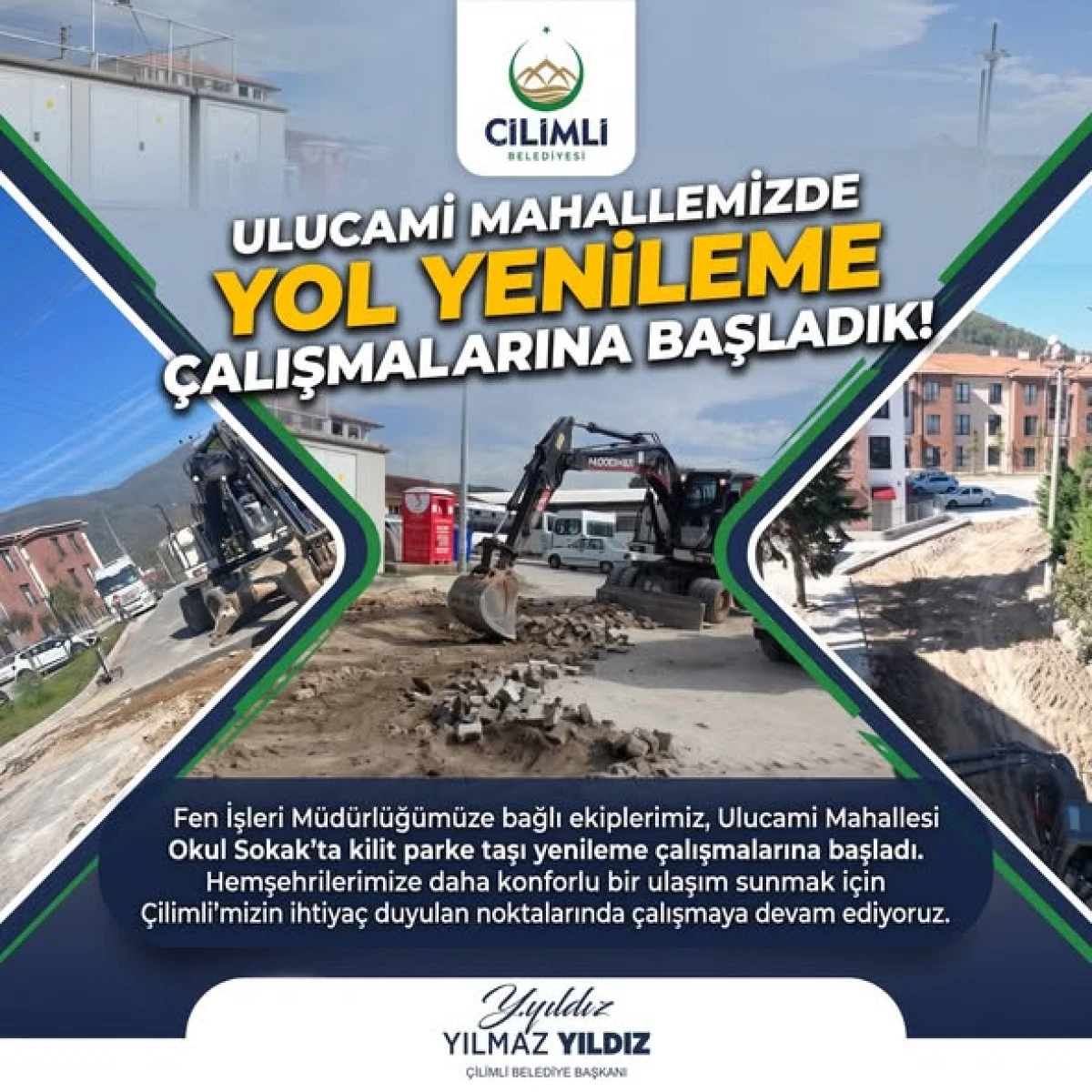 Ulucami Mahallesi Yol Yenileme &Ccedil;alışmalarına Başladı
