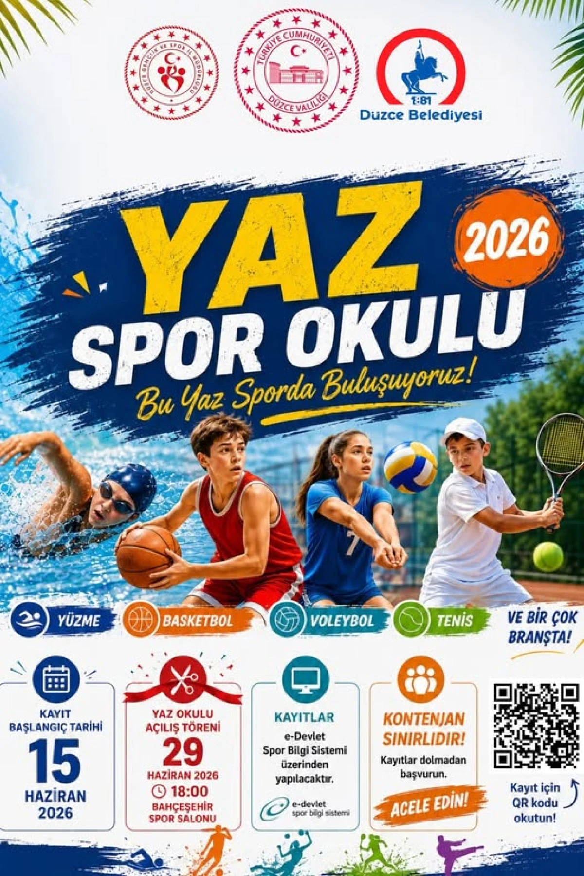 Yaz Spor Okulları Kayıtları Başlıyor