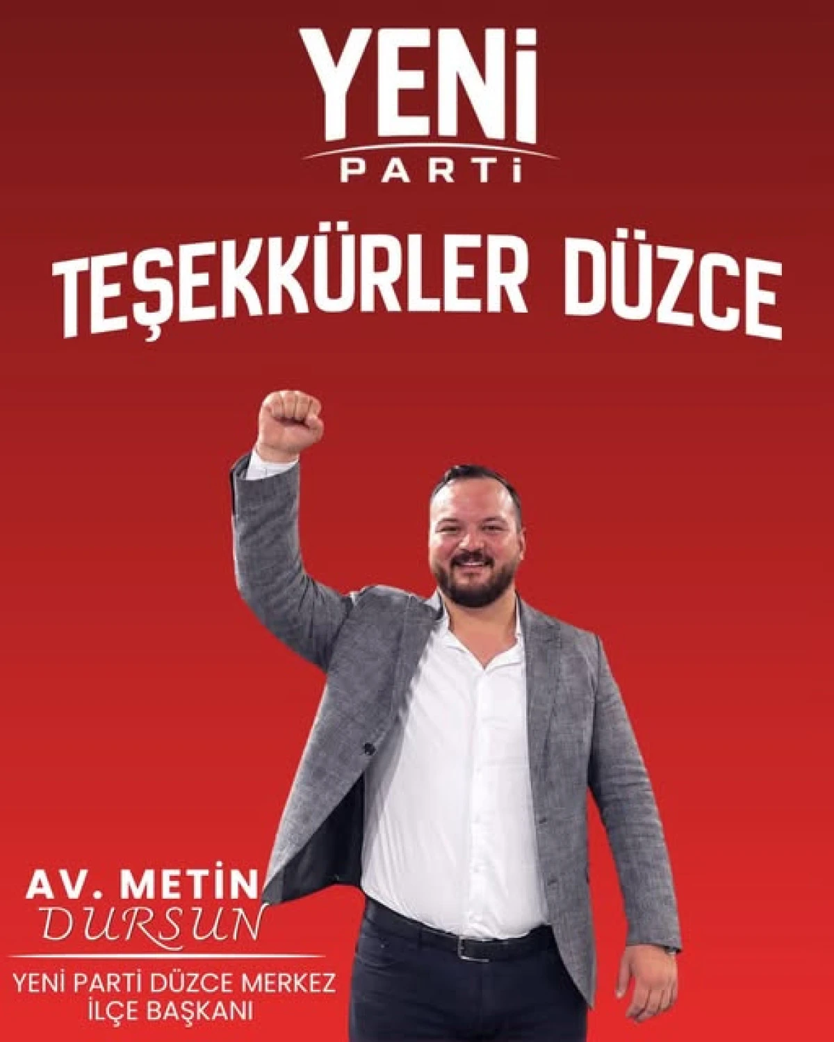 Yeni Parti D&uuml;zce Merkez İl&ccedil;eyi Metin Dursun kazandı