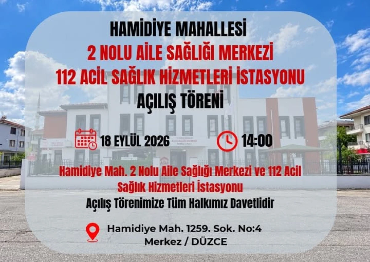 YENİ SAĞLIK OCAĞI A&Ccedil;ILIŞI YAPILACAK