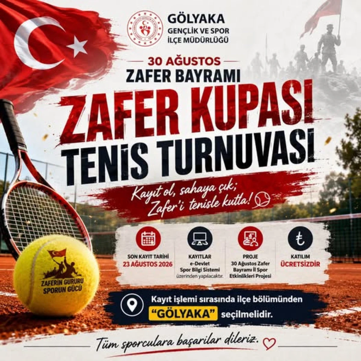 ZAFER KUPASI TENİS TURNUVASI D&Uuml;ZENLENİYOR