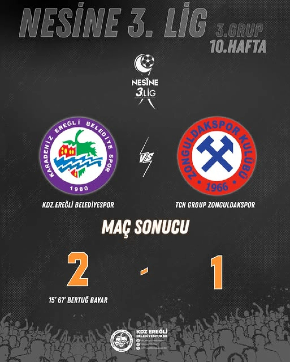 Zonguldak derbisini Kdz. Ereğli Belediyespor kazandı