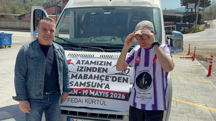 DOLMABAH&Ccedil;E&rsquo;DEN SAMSUN&rsquo;A 930 KİLOMETRELİK ANLAMLI KOŞU: FEDAİ K&Uuml;LT&Uuml;L AK&Ccedil;AKOCA&rsquo;YA ULAŞTI